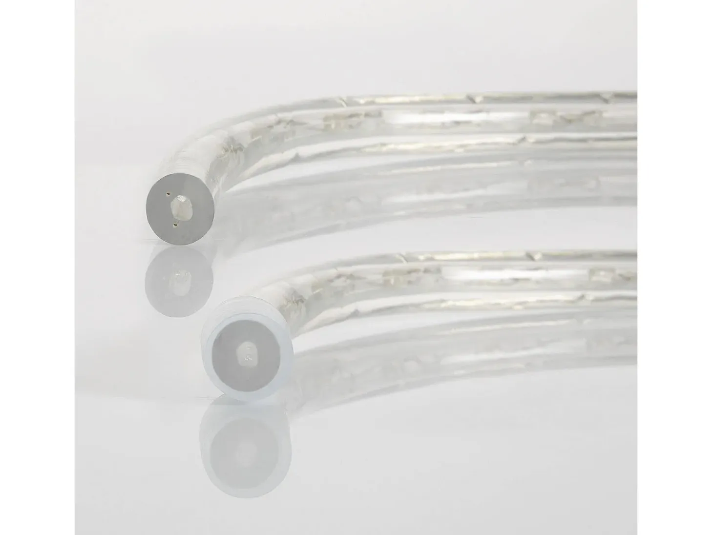 Manguera LED Redonda 220V AC 36 LED/m Blanco Cálido IP65 a Medida Corte cada 100 cm 15 m
