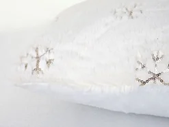 Manta + cojín decorativo nieve (2 piezas)