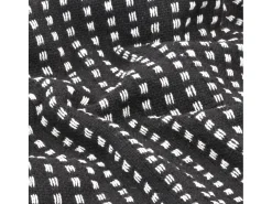 Manta a cuadros de algodón negro 125x150 cm ES440354