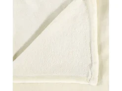 Manta de poliéster color crema 130x170 cm ES108018