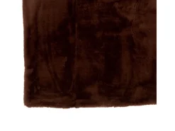 Manta de poliéster marrón 180x130 cm