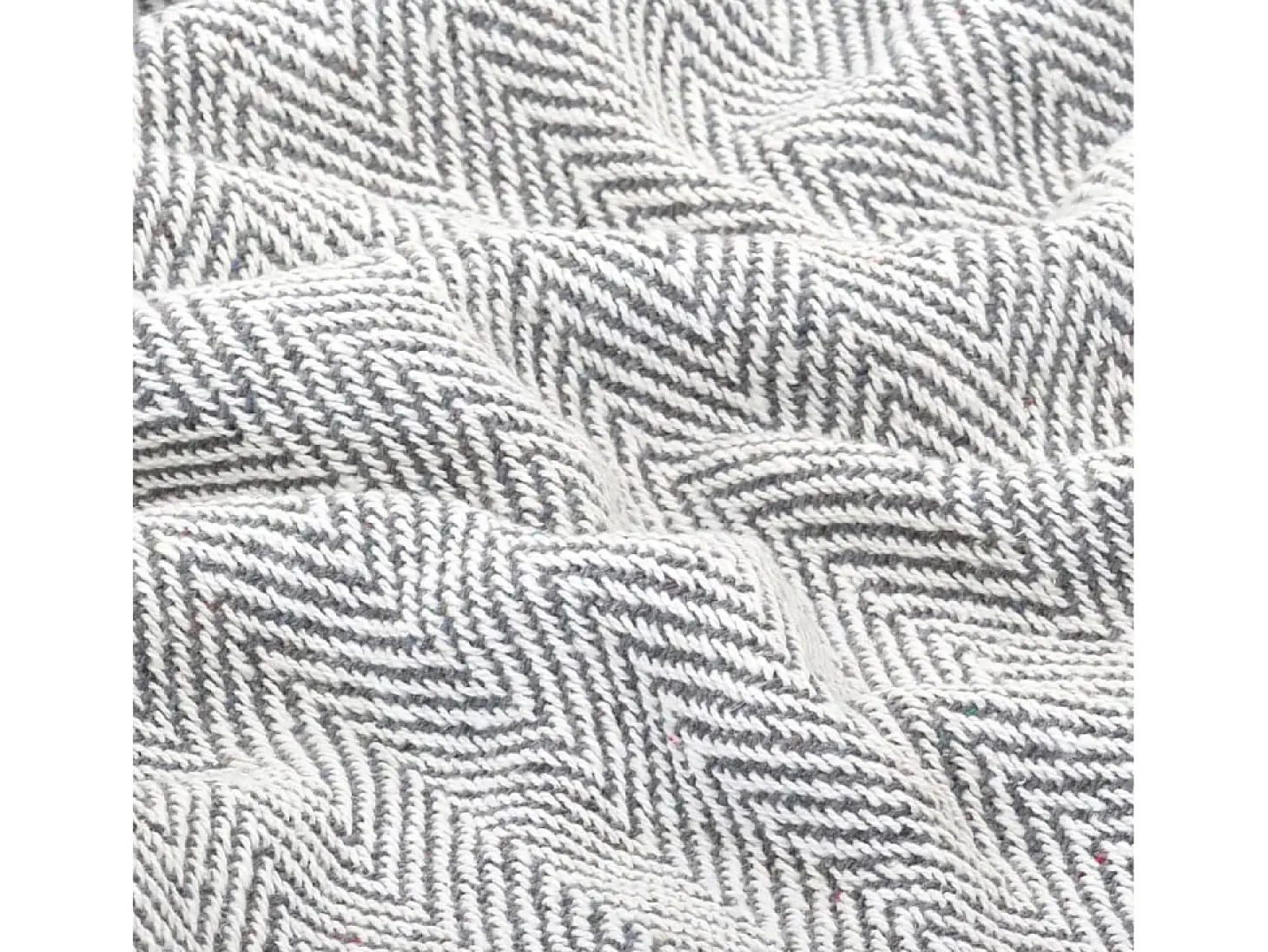 Manta en espiguilla de algodón gris 125x150 cm ES208997