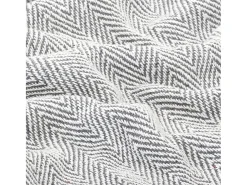 Manta en espiguilla de algodón gris 220x250 cm ES699531