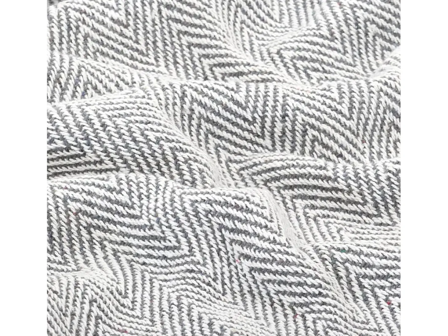 Manta en espiguilla de algodón gris 220x250 cm ES699531