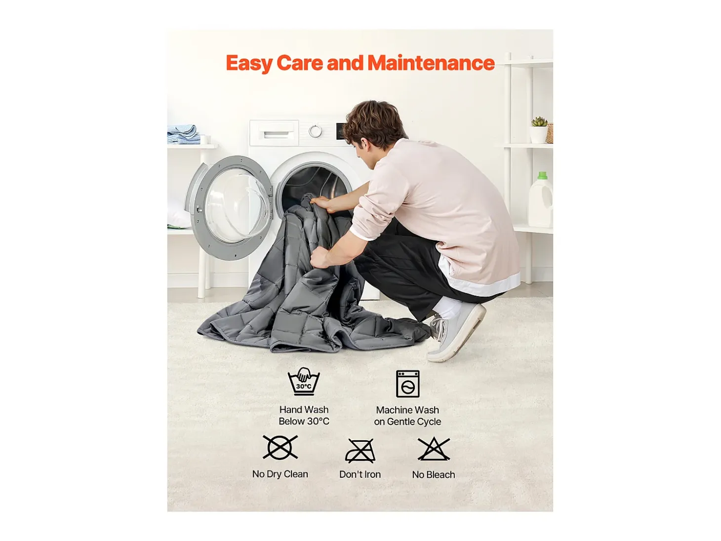 Manta Lastrada SucceBuy, Edredón Pesado 152 x 203 cm, 11,5 kg, con Perlas de Vidrio, Apto para Personas de 113-140 kg, para Aliviar la Ansiedad y el Estrés, Gris