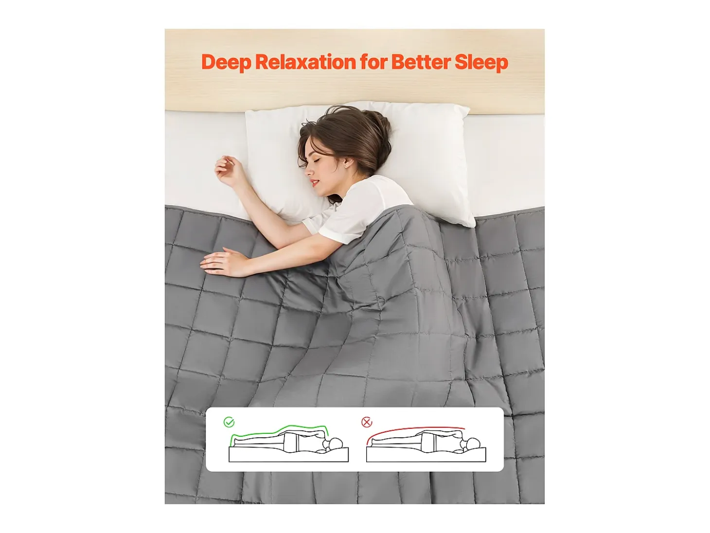 Manta Lastrada SucceBuy, Edredón Pesado 152 x 203 cm, 11,5 kg, con Perlas de Vidrio, Apto para Personas de 113-140 kg, para Aliviar la Ansiedad y el Estrés, Gris