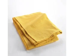 Manta Lucile Amarilla 220x240 cm en Polycotón Suave y Resistente - Lavable a Mano