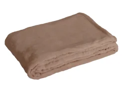 Manta marrón FLANBERG de Poliéster - 180x220 cm - SACASA