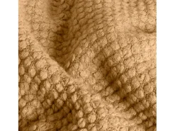 Manta marrón tostado texturizado y con flecos 180x220cm DENARLA - SACASA