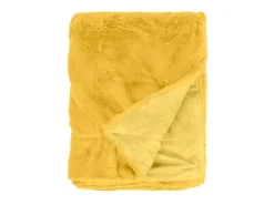 Manta plaid amarillo 130x170cm MINNOR - SACASA