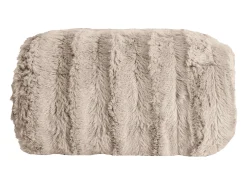 Manta plaid bitono beige y blanco 130x170cm BERGIL - SACASA