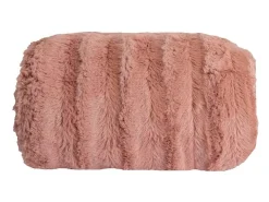 Manta plaid bitono rosa y blanco 130x170cm BERGIL - SACASA