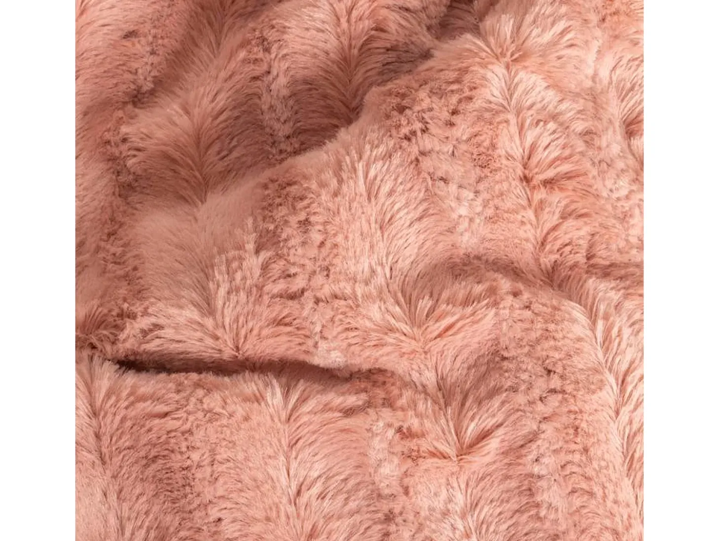 Manta plaid bitono rosa y blanco 180x220cm BERGIL - SACASA