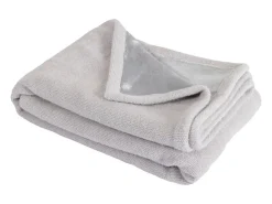 Manta plaid gris claro 130x170cm PANORA - SACASA