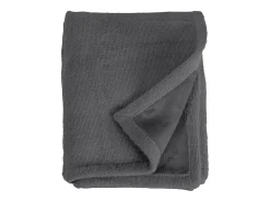 Manta plaid gris oscuro 130x170cm PANORA - SACASA