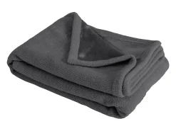 Manta plaid gris oscuro 130x170cm PANORA - SACASA