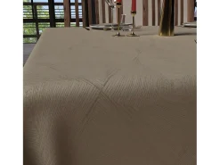 Mantel rectangular antimanchas 150x300 cm Champagne LUXUR, por Soleil d'Ocre