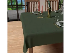 Mantel rectangular antimanchas 150x250 cm LUXURY verde, por Soleil d'Ocre