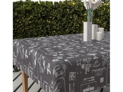 Mantel rectangular estampado antimanchas 140x300 cm COFFEE, por Soleil d'Ocre