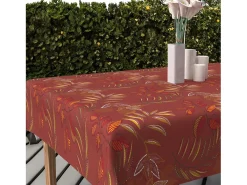 Mantel rectangular estampado antimanchas 140x300 cm FLORES, por Soleil d'Ocre