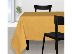 Mantel rectangular 140X300 cm Peacock curry, de Soleil d'Ocre