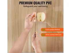 Mantel Transparente SucceBuy Protector de Mesa de PVC, Cubierta de Escritorio Redonda de Plástico Transparente de 121.92 cm, 2.0 mm de Grosor