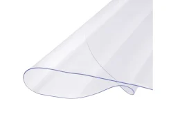 Mantel Transparente SucceBuy Protector de Mesa de PVC, Cubierta de Escritorio Redonda de Plástico Transparente de 121.92 cm, 2.0 mm de Grosor