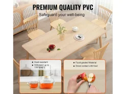 Mantel Transparente SucceBuy Protector de Mesa de PVC de 46 x 91 cm, Cubierta de Pl谩stico Transparente para Escritorio, 1,5 mm de Grosor