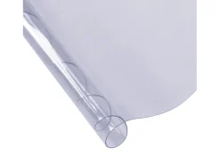 Mantel Transparente SucceBuy Protector de Mesa de PVC, Cubierta de Escritorio Redonda de Plástico Transparente de 123 cm, 1.5 mm de Grosor