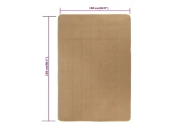 Marcel-Joseph Alfombra de yute con reverso de latex color natural 160x230 cm