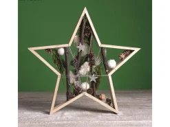 Marcos de madera estrella 35 y Ø 24,5 cm 2 unidades