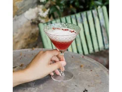 Martini - Juego de 4 copas de 23 cl para cóctel y vino aromático, diseño elegante - Zafferano, fabricado en Italia
