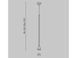 Maytoni Arrow Plafón de Suspensión Slim Blanco GU10
