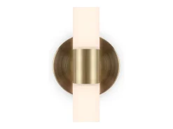 Maytoni Axis Moderna lámpara de pared LED integrada dorada, 3000 K, pantalla acrílica esmerilada