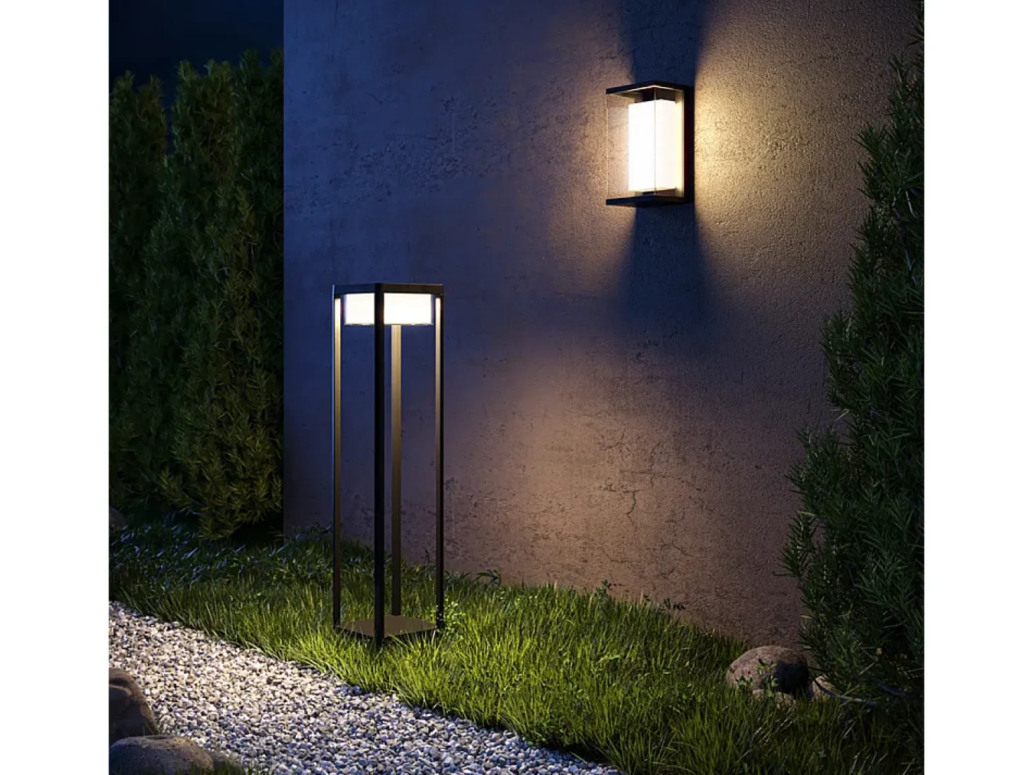 Maytoni Baker Street Baliza exterior LED integrada Baker Street IP65 negra IP65
