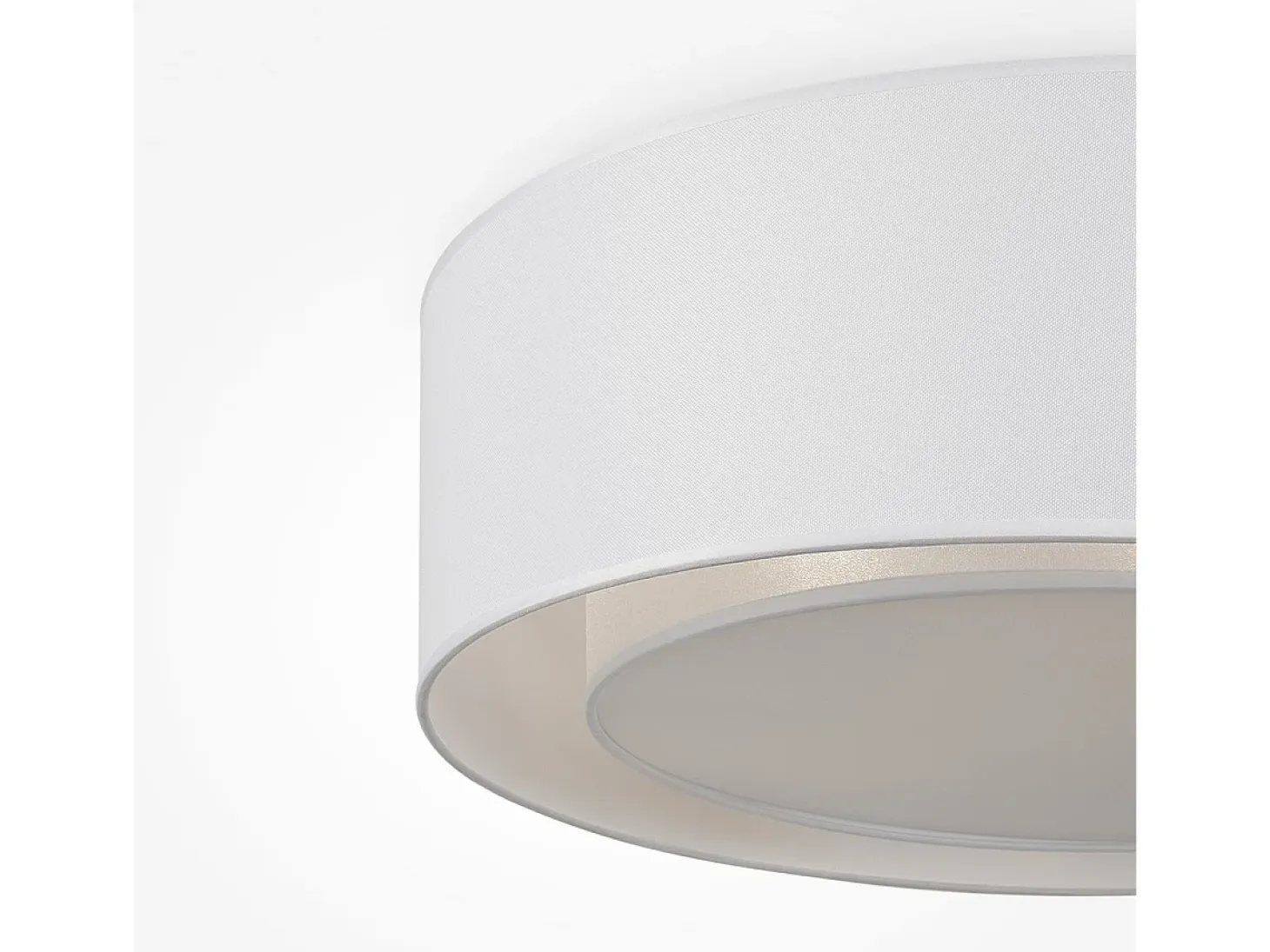 Maytoni Bergamo Plafón cilíndrico moderno de 3 luces blanco, pantalla transparente y blanca, E27