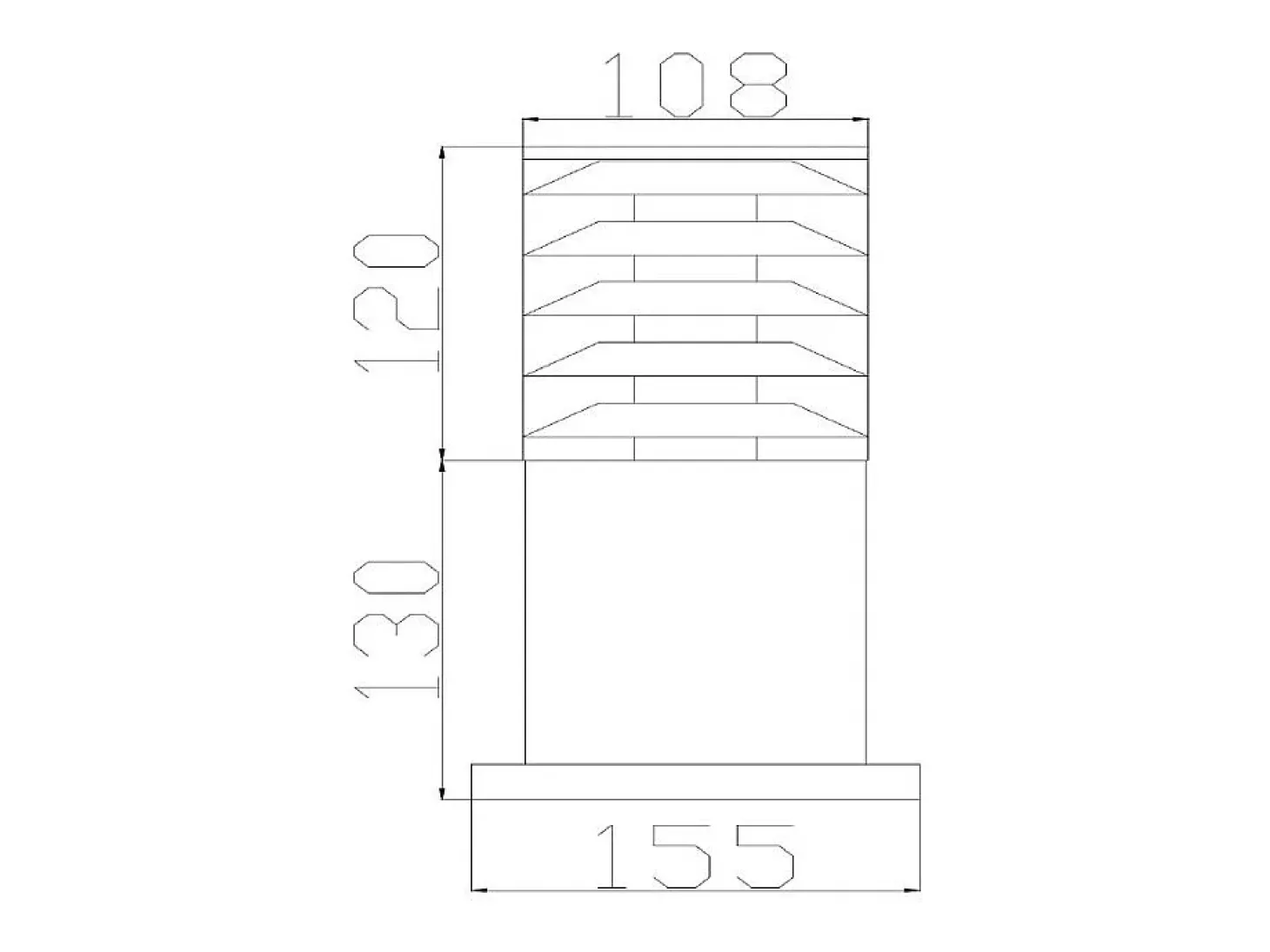 Maytoni Bronx Pedestal exterior negro, IP54