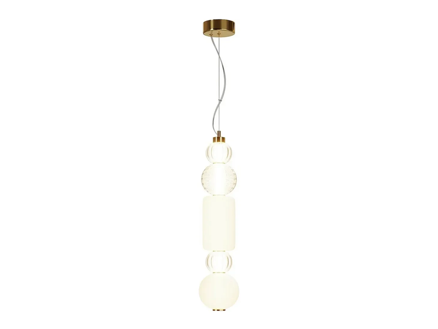Maytoni Collar II Moderna Lámpara de Techo Colgante Fina Oro LED Integrado 3000K