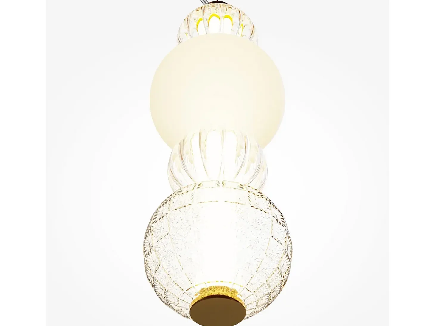 Maytoni Collar Lámpara de techo colgante delgada moderna LED integrado dorado 3000K