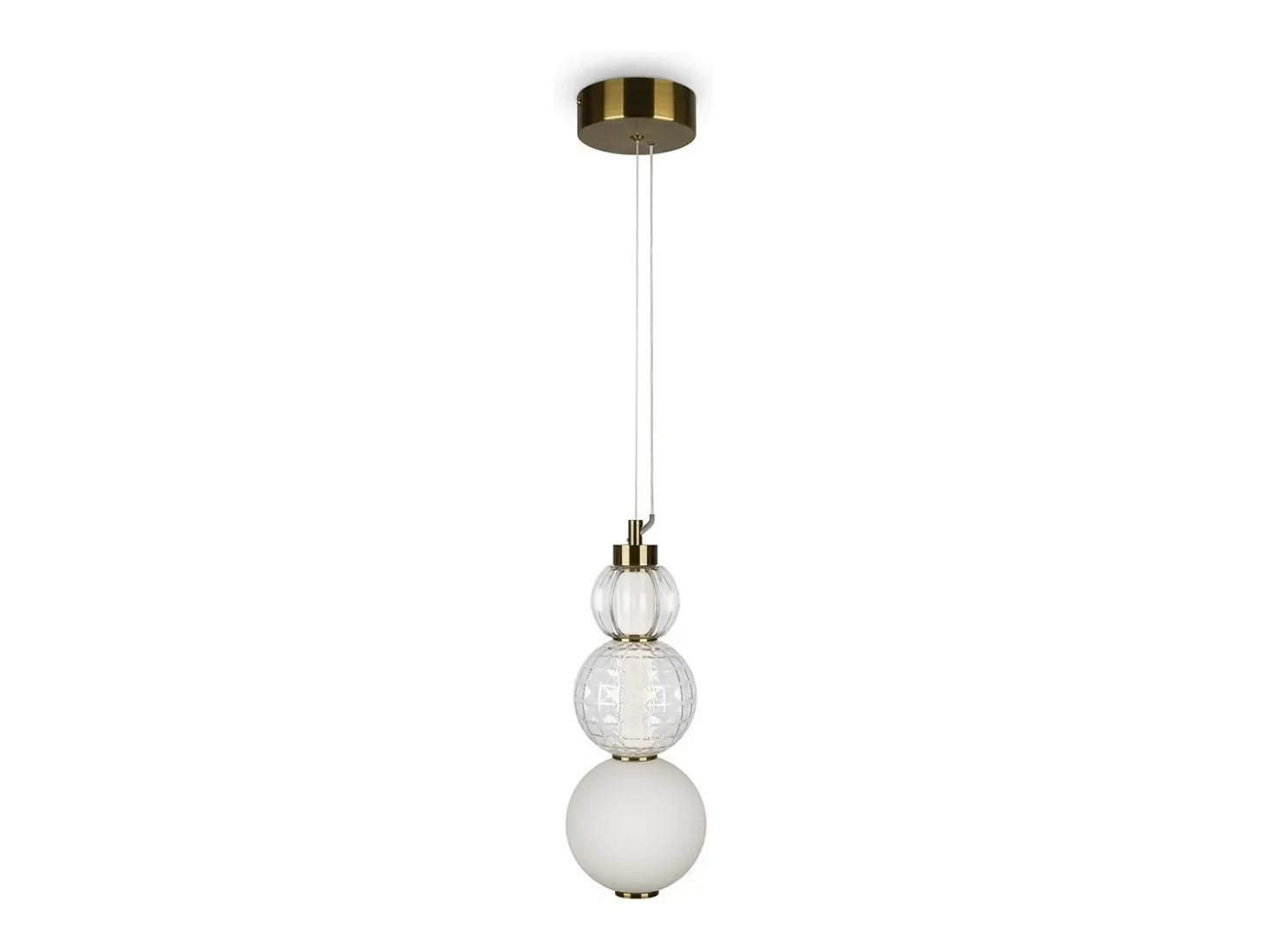 Maytoni Collar Moderna lámpara de techo colgante LED integrada dorada 3000K