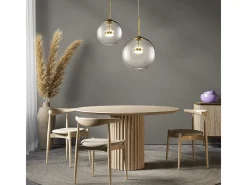Maytoni Cometa Moderna Cometa Integrated LED Matt Gold Lámpara colgante de techo con pantalla de cristal