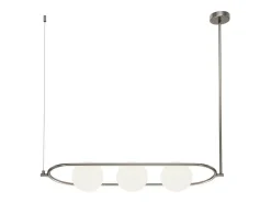 Maytoni Erich Plafón colgante globo moderno 3 luces Níquel E14