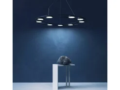 Maytoni Fad Moderna lámpara de techo colgante LED negra integrada Fad