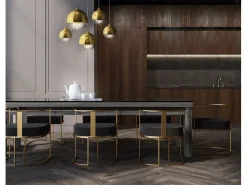 Maytoni Fermi Moderna lámpara de techo colgante Fermi de 5 luces en racimo dorado