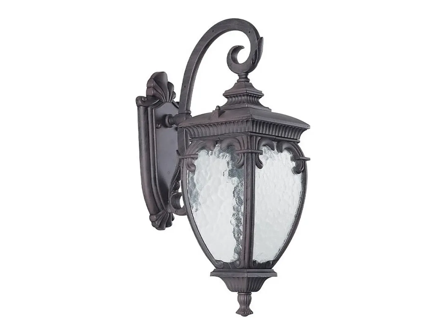 Maytoni Fleur Farol de pared exterior negro con oro, IP44