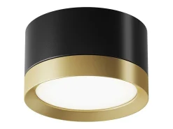 Maytoni Hoop Downlight de Superficie Negro, Dorado, 5cm, GX53