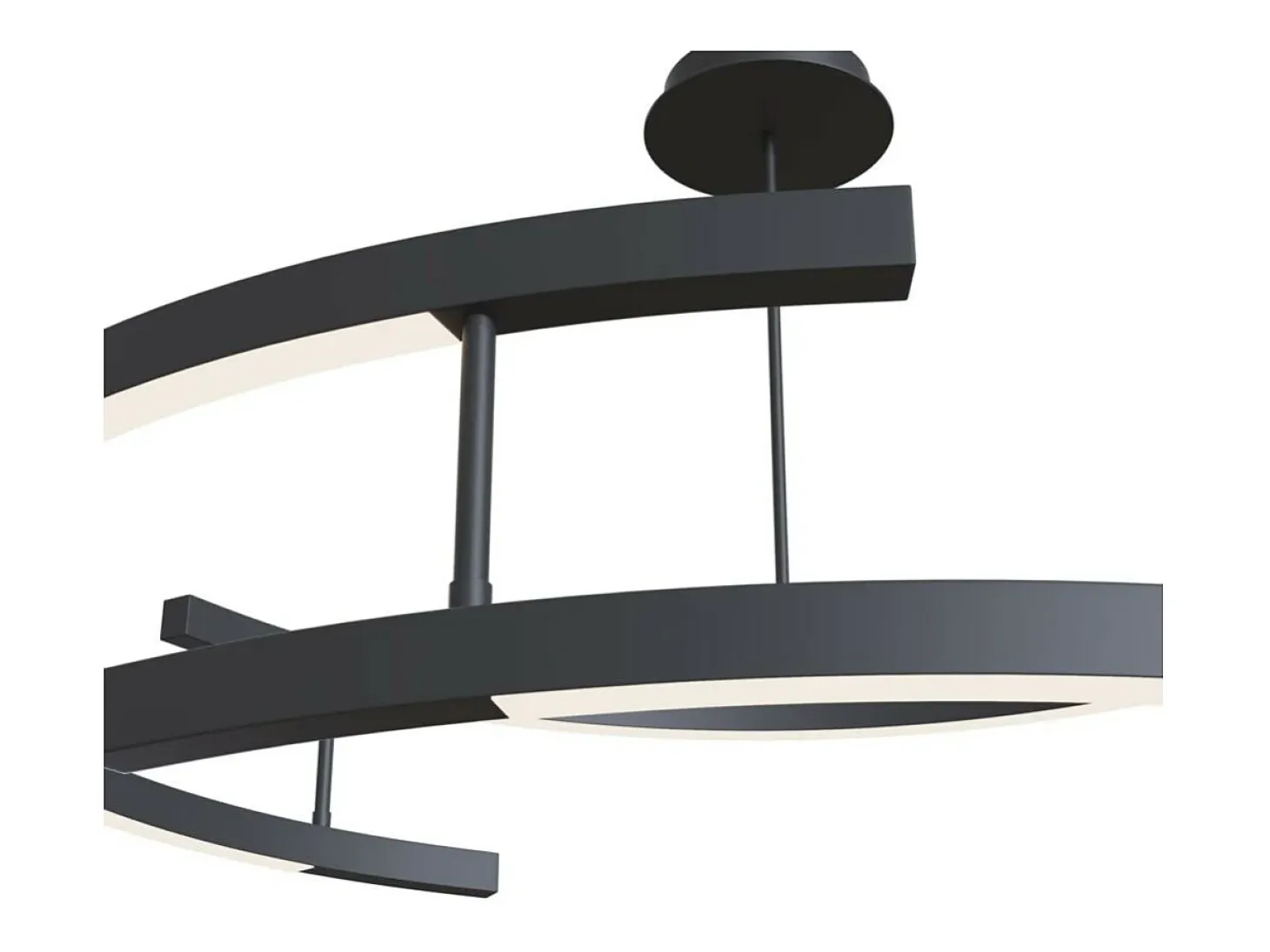 Maytoni Line Lámpara de techo colgante integrada moderna negra, 3000K