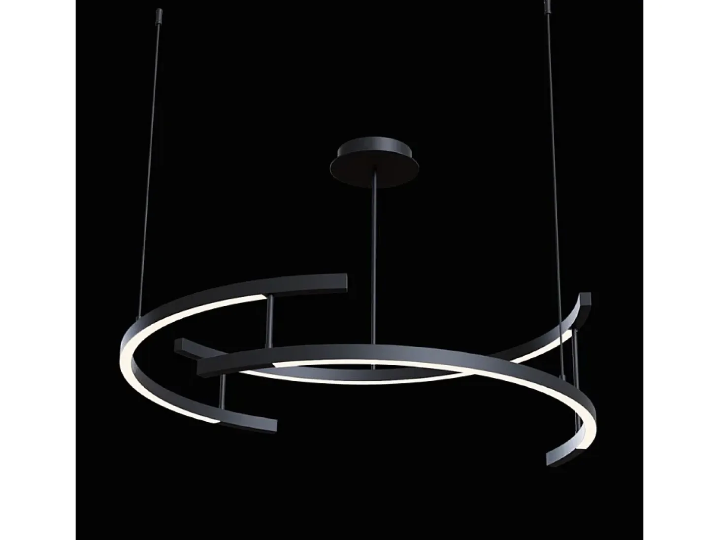 Maytoni Line Lámpara de techo colgante integrada moderna negra, 3000K