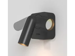 Maytoni Mirax Lámpara de pared de lectura negra con LED integrado Technical Mirax