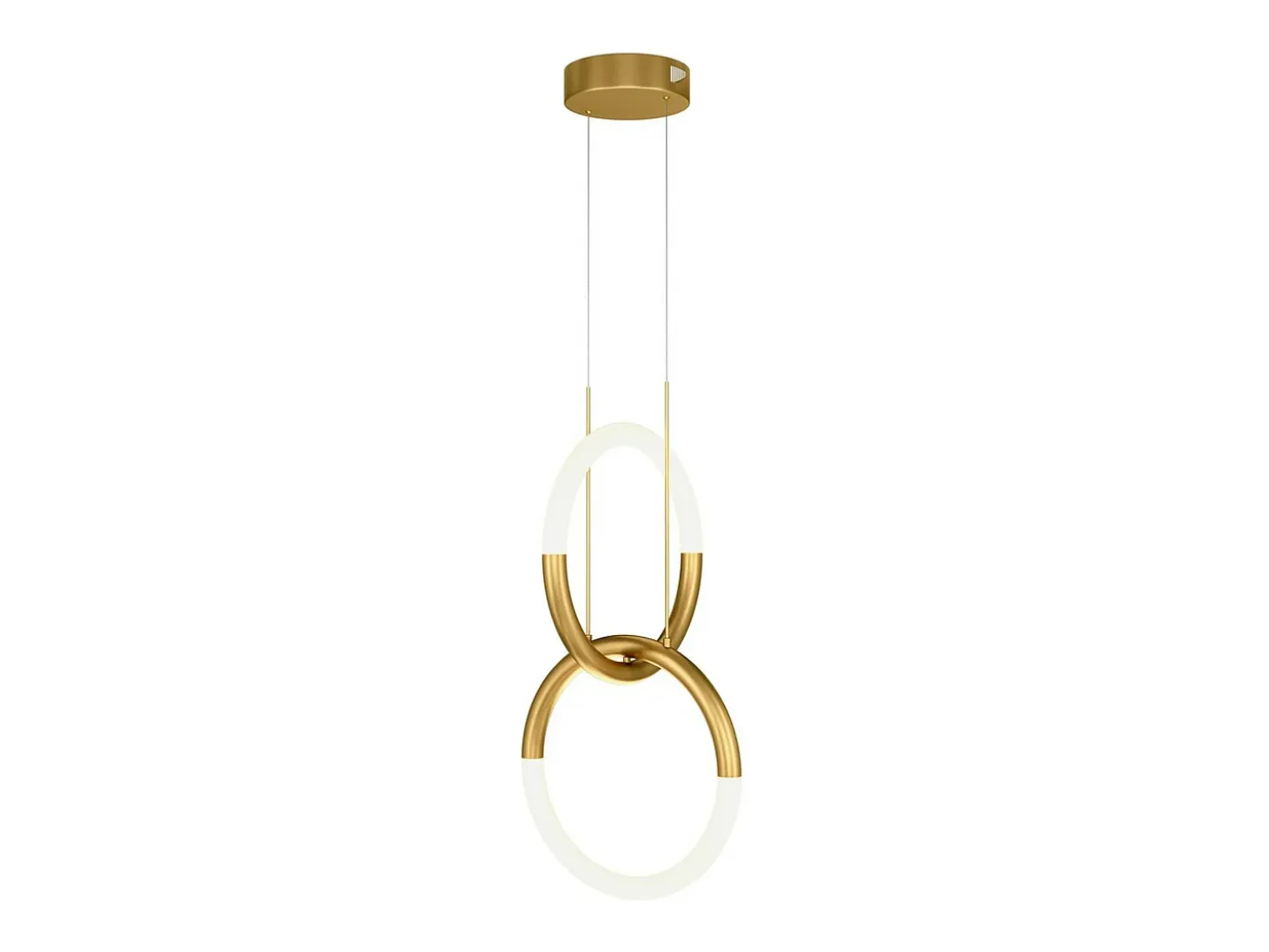 Maytoni Node Moderna lámpara de techo colgante LED integrada de 2 luces dorada 3000K